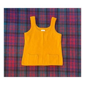 Vintage yellow knit vest